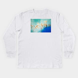 Washed ocean erosion Kids Long Sleeve T-Shirt